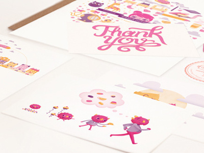 Self Promotion Packet hand lettering illustration postcard self promo