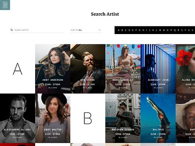 BandVest Search artists filters music app search