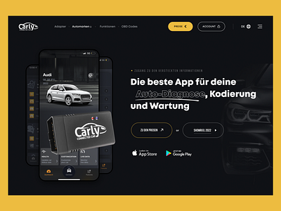 Carly | Auto Diagnostic Adapter adaptor auto car carly design diagnostic mobile redesign ui ux website