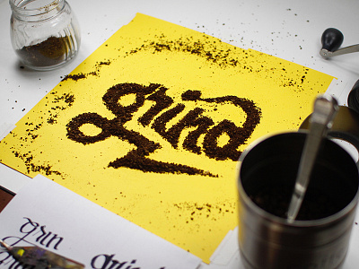 Coffee Grind Lettering