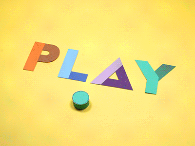 Work | Play Typographic Stop Motion Animation animation lettering papercraft stopmotion type typography