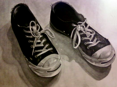 Shoes graphite pencil shoes traditional