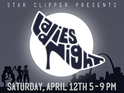 Ladies Night 2014 branding flyer illustrator ladies night logo photoshop shoe