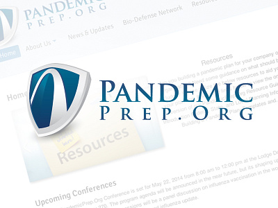 Pandemic Prep Logo illustrator logo pandemic prep shield st louis