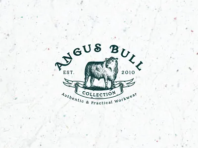 Vintage logo Angus Bull branding bull design firm letter letter logo logo logo design logodesign logos logotype typography vintage vintage badge vintage design vintage logo