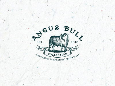 Vintage logo Angus Bull