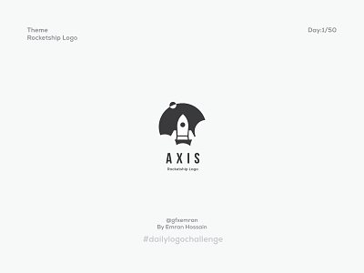 Axis' Rocketship Logo- Daily Logo Challenge: Day 1 branding challenge colours daily logo design dailylogochallenge design icon letter logo logo rocket rocket logo rocketship typography