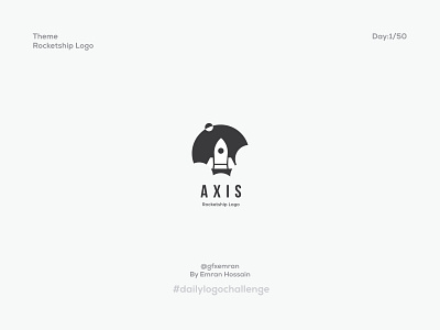 Axis' Rocketship Logo- Daily Logo Challenge: Day 1