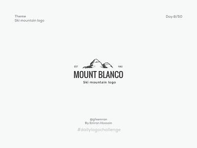 Ski mountain logo- Daily Logo Challenge: Day 8