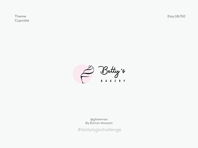 Cupcake- Daily Logo Challenge: Day 18 bekary branding colours cupcake design graphic design icon illustration letter logo logo typography vector