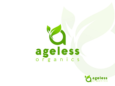 "Ageless Organics/ a"  logo Design