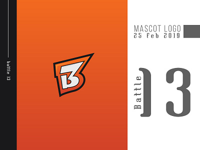 Battle 13 logo design branding colour colours design icon letter logo mascot mascot design mascot logo typography