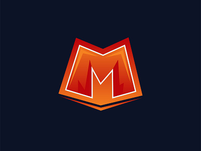 M Letter Esports Mascot Logo And Icon Design