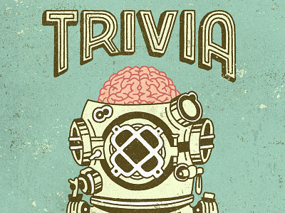 Trivia brain brewery handlettering illustration lettering ocean type typography