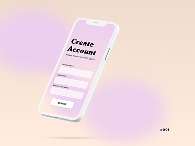 Daily UI #001 dailyui dailyui 001 dailyuichallenge mobile ui signup signupform ui