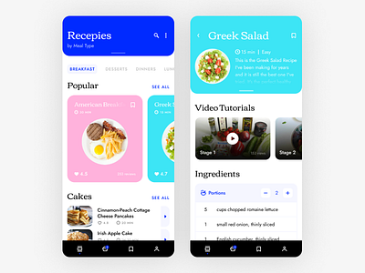 Cooking App app cooking mobile template ui ux