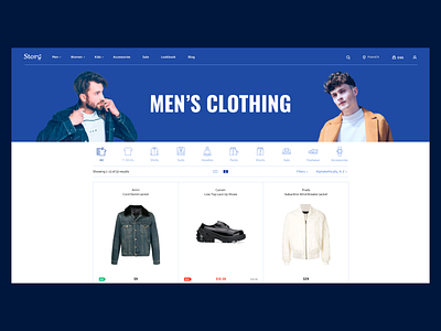Storǝ̤ - Shopify template Pt. 3 desktop fashion shopify template typography ui ux web webdesign website