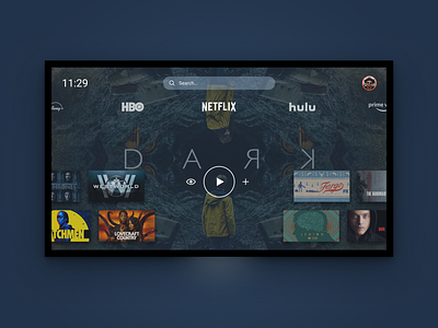 Streamly Homescreen streaming app tv app ui uidesign