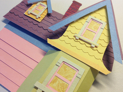 It's Just A House 3d colors disney house paper paper art paper craft pixar tangible up