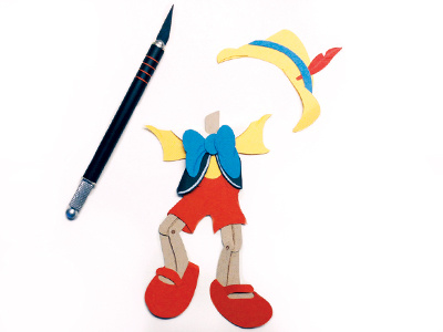 Pinocchio character disney paper paper art paper craft pinocchio wip