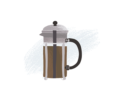 Texture Study coffee french press icon illustration texture vector