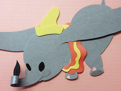 Fly High collage craft disney dumbo paper paper art paper craft tangible texture
