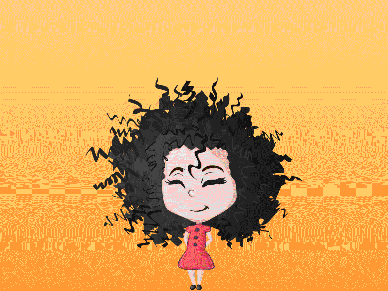 ❤️ Developer developer curly hair dev app trivia game girl talk character animation love
