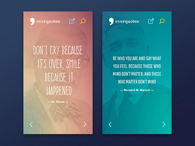 Everquotes Mobile author css3 html5 mobile quote responsive typography ui ux wallpaper webdesign website