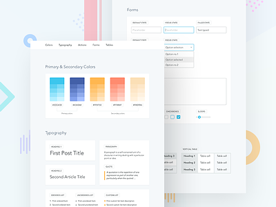 Simple UI Style Guide colors form guide infographics interface pattern library sketch style guide typography ui ux visualization