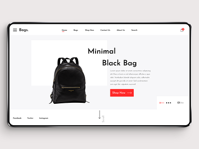 Minimal Bag Landing page