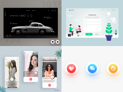 Top 4 Designs 2018 app design dribbble icon iphone x mobile ui top 4 ui ux web ui