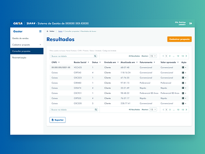 Proposal consultation page - Bank interface design ui ui design