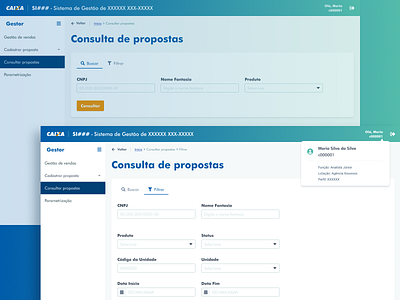 Proposal consultation flow - Bank design desktop interface design ui ui design