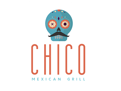 Chico Mexican Grill brand identity branding design logo logo design logos logotype mexico restaurant skull typography