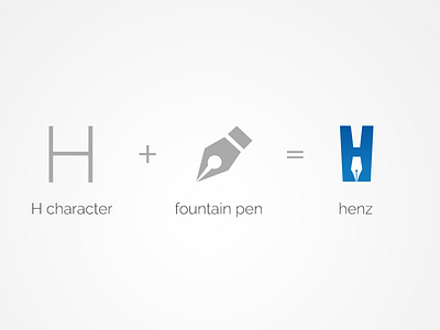 Henz Logo fountain h h logo logo pen