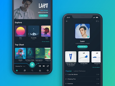 Spotify Redesign Concept app mobile music player product design ui ui design ux
