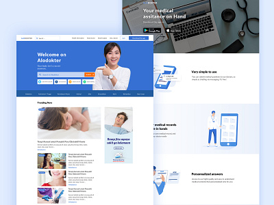 Alodokter Website Revamp digital health health care illustration medical product design revamp ui ui design web design
