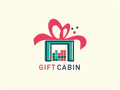 Gift Cabin branding gift identity logo mockup shop vector