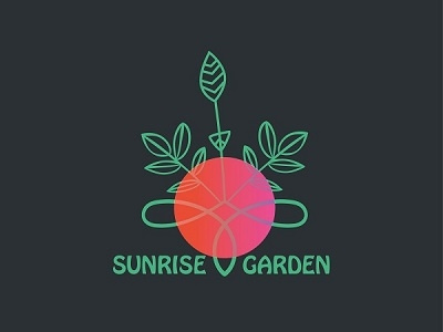 Sunrise Garden garden gardening landscape logo sun sunrise