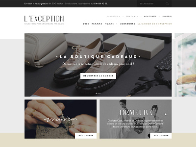 L'Exception redesign - Home clean clothe ecommerce fashion pastels redesign ui web