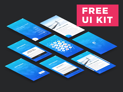 Different UI KIT - Free Download ! app blue download freebie interface kit psddd sketch ui user ux