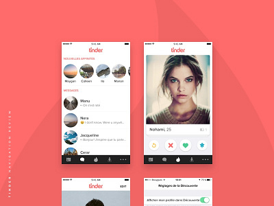 Tinder - Navigation Redesign app article medium red redesign tinder ui ux