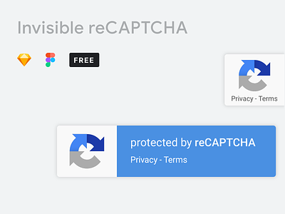 Google Invisible reCAPTCHA Library - Sketch and Figma Freebie