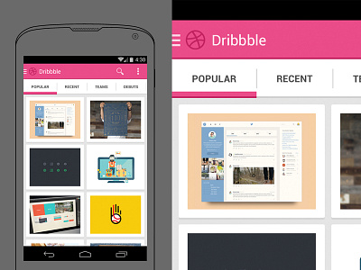 Dribbble Android Holo