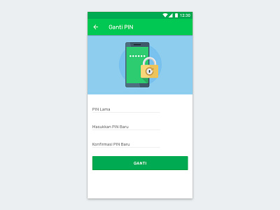 Mentimun Pay - Ganti PIN android android app app material material design mentimun passcode pin sketch ui ux