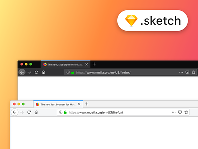 Firefox Browser Mockup Sketch Template Freebie