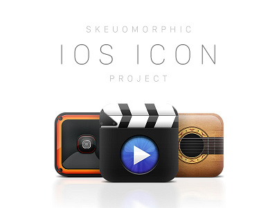 Skeuomorphic iOS Icon Project apple ios ipad iphone skeuomorphic