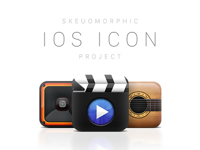 Skeuomorphic iOS Icon Project