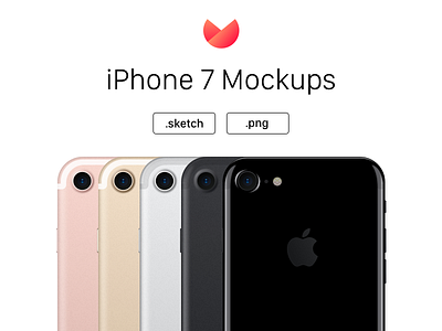 iPhone 7 Mockups - All Colors apple iphone iphone 7 iphone7 mockup png sketch