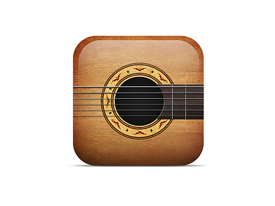 Skeuomorphic Guitar Icon